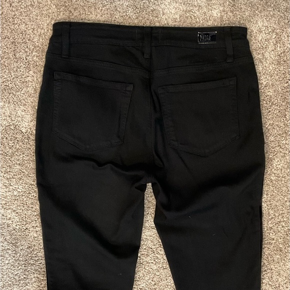 PAIGE BLACK HOXTON ULTRA SKINNY TUXEDO SIDE STRIPE JEANS - Picture 11 of 16